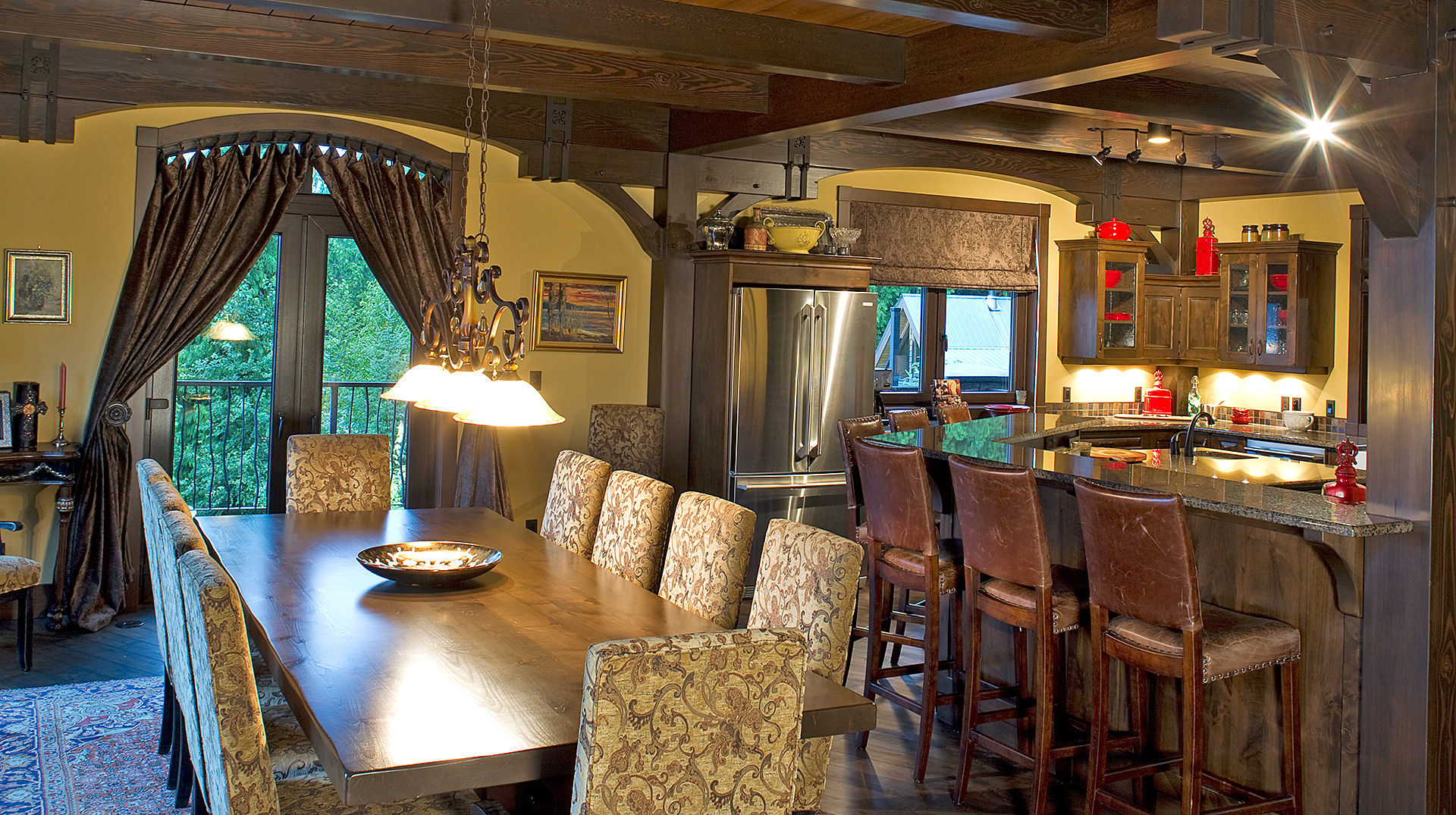 kitchen to dining room